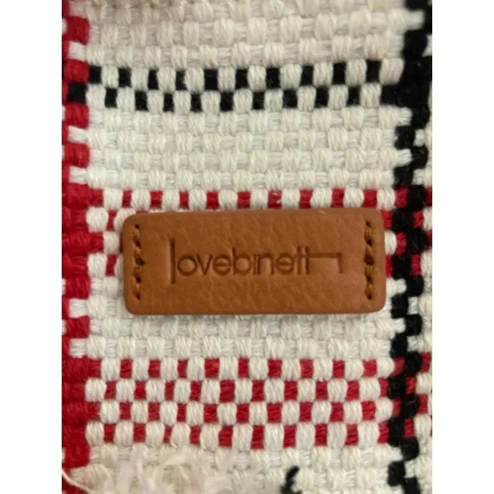 Anthropologie NWT Love Binetti Plaid Woven Tote Bag Large - Picture 5 of 9